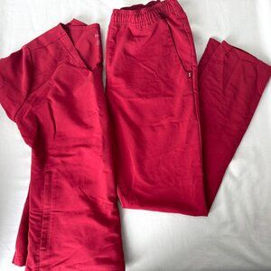 Jaanuu Red Scrubs Set XS